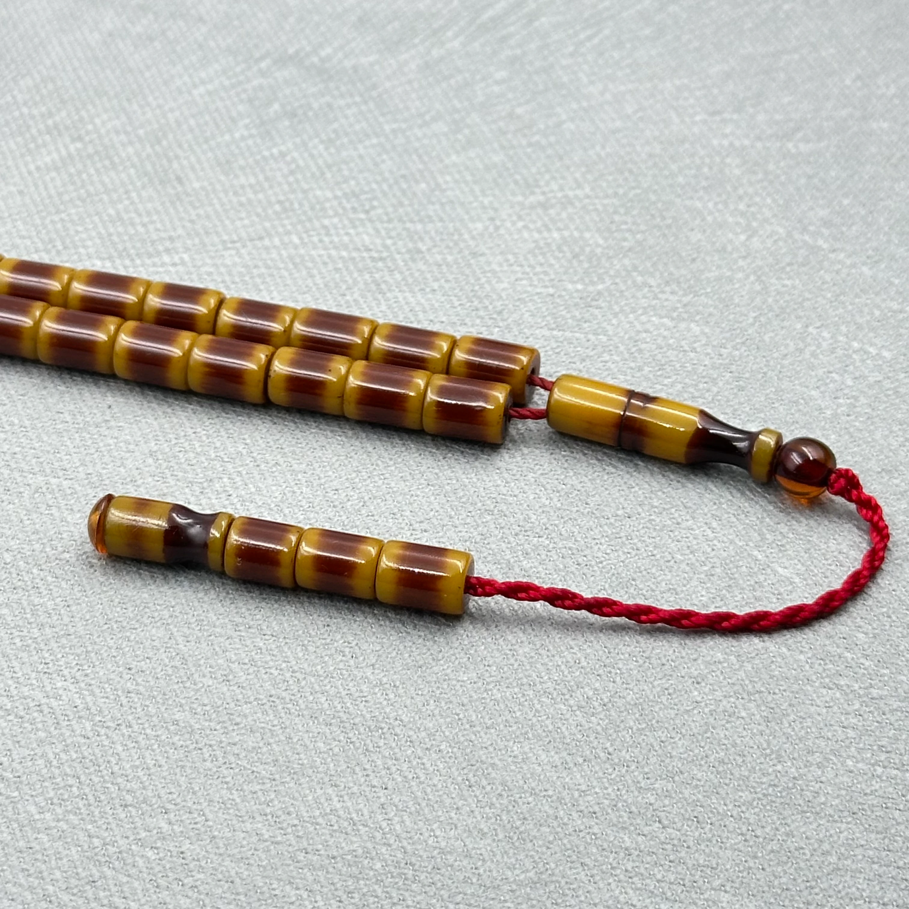 Zeytin Ton Sürmeli Kesme Çubuk Sıkma Kehribar Tespih